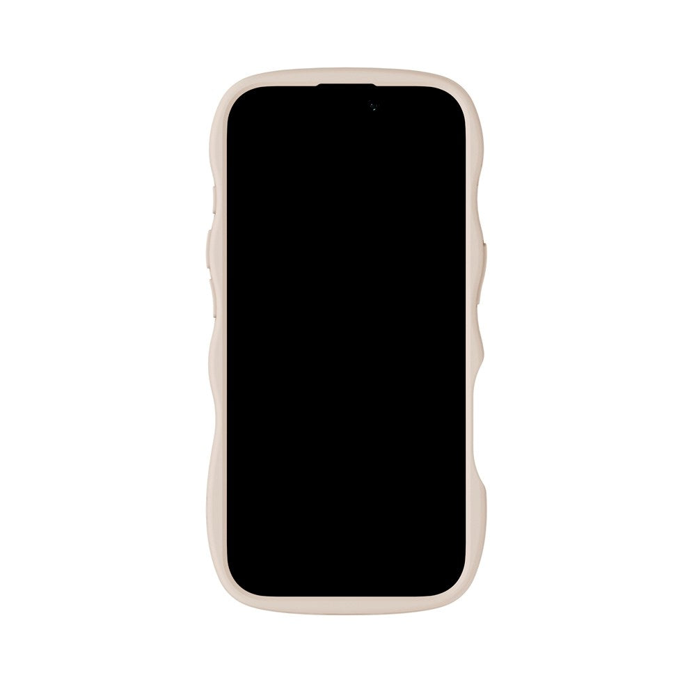 iPhone 17 Holdit Wavy Cover - Light Beige / Transparent
