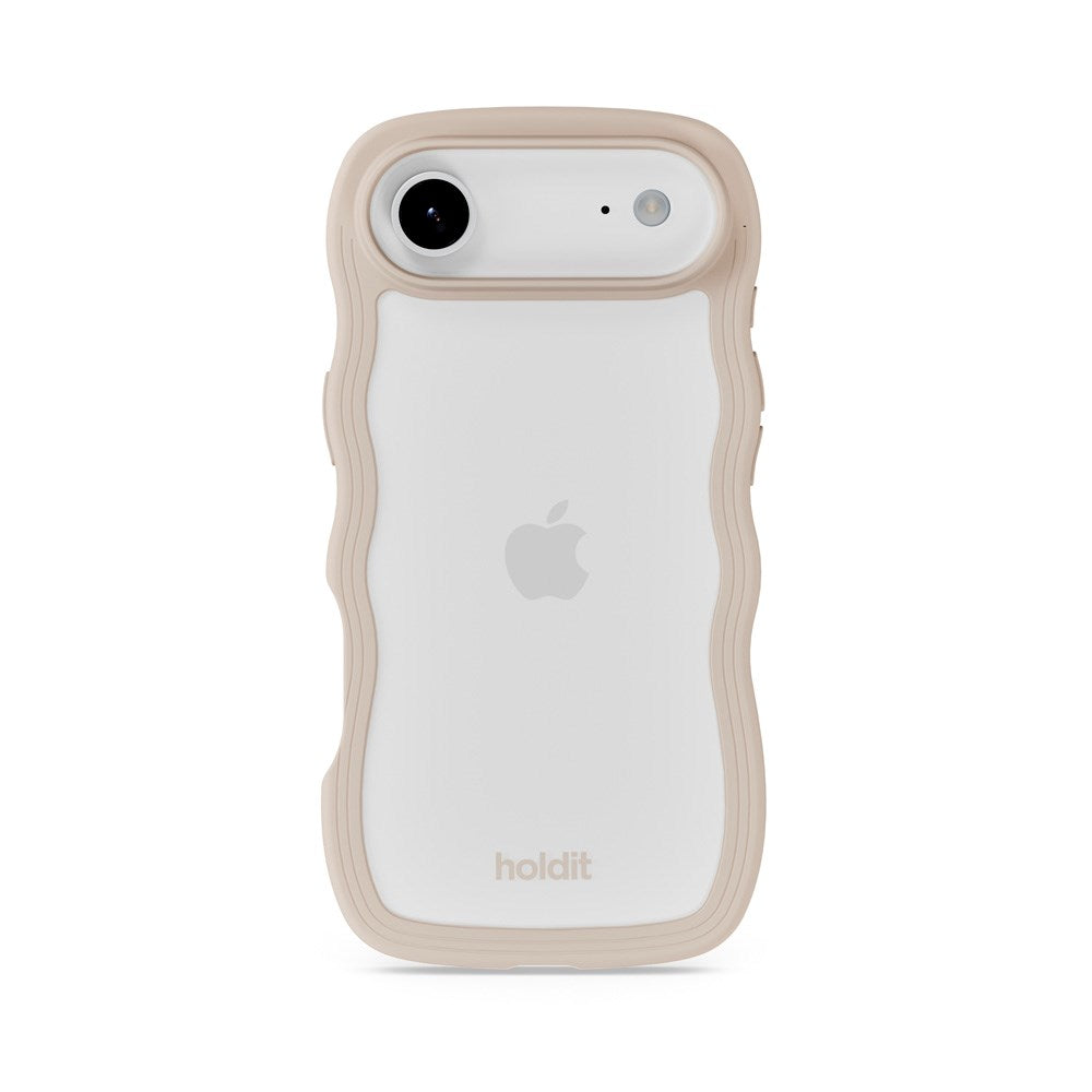 iPhone Air Holdit Wavy Cover - Light Beige / Transparent