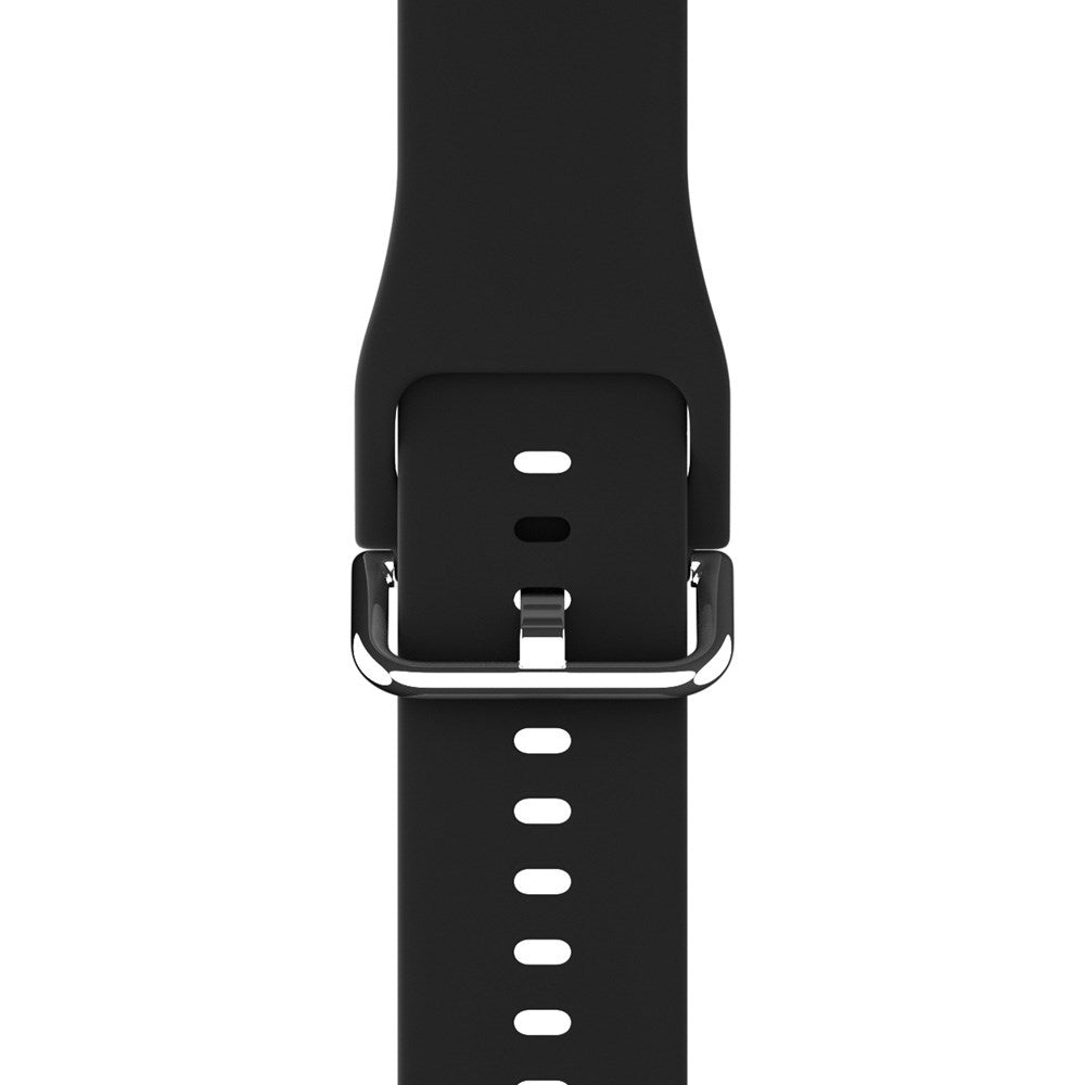 Apple Watch (38/40/SE/41/42mm) Holdit Silikone Rem m. Spændelukning - Black