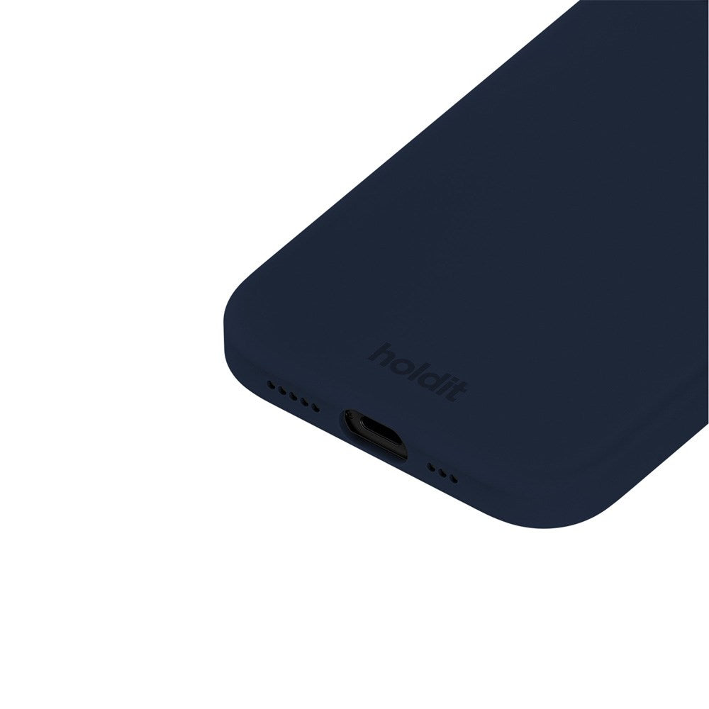 Holdit iPhone 15 Soft Touch Silikone Mobil Cover - Midnight Blue