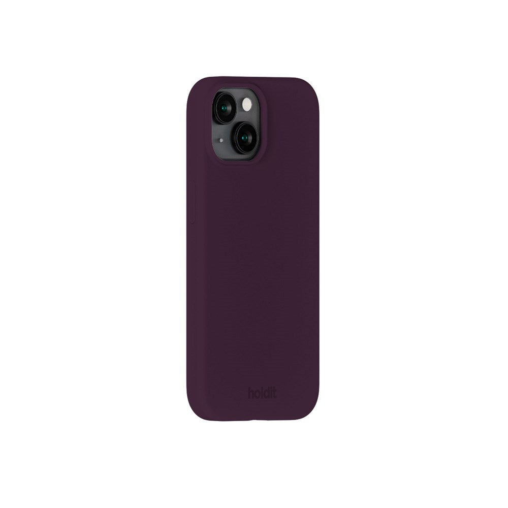 Holdit iPhone 15 Soft Touch Silikone Mobil Cover - Deep Plum