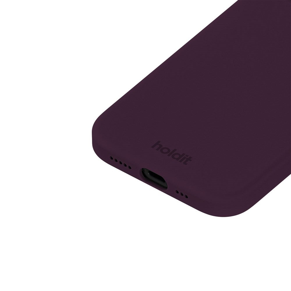 Holdit iPhone 15 Soft Touch Silikone Mobil Cover - Deep Plum