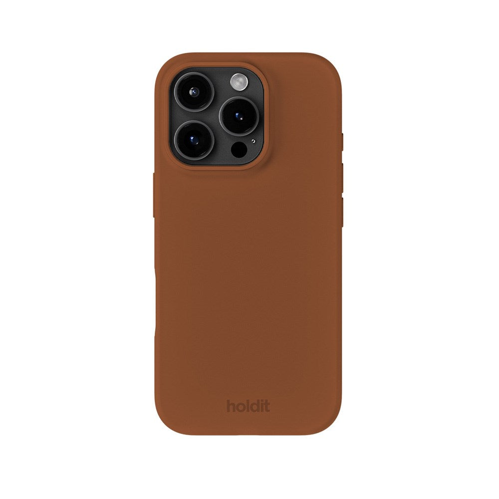 Holdit iPhone 16 Pro Soft Touch Silikone Mobil Cover - Almond Brown