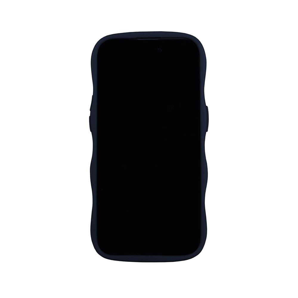 iPhone 17e / 16e / 15 / 14 / 13 Holdit Wavy Cover - Midnight Blue / Transparent