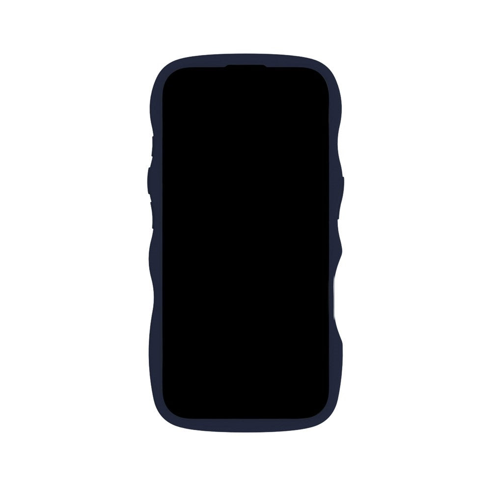 iPhone 16 Holdit Wavy Cover - Midnight Blue / Transparent