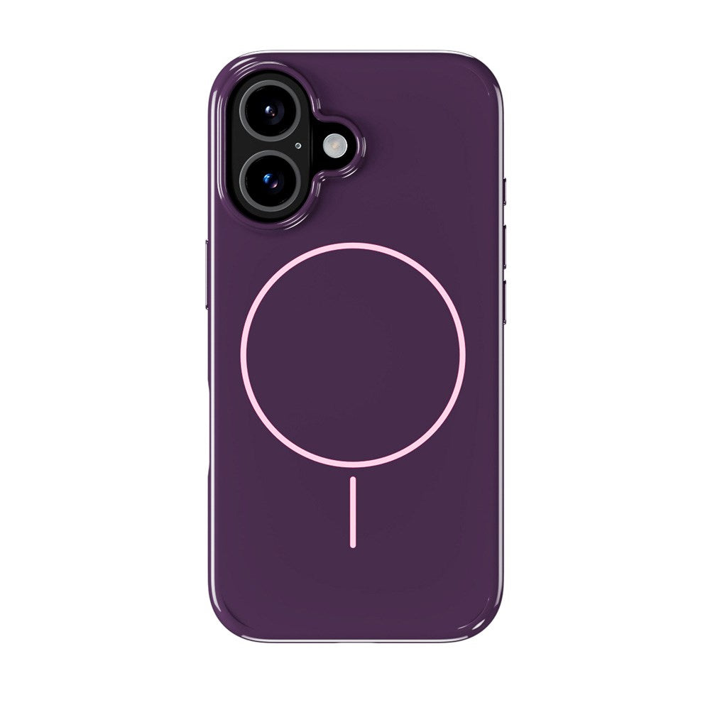 iPhone 16 Holdit Mono Case - MagSafe Kompatibel - Deep Plum / Pink