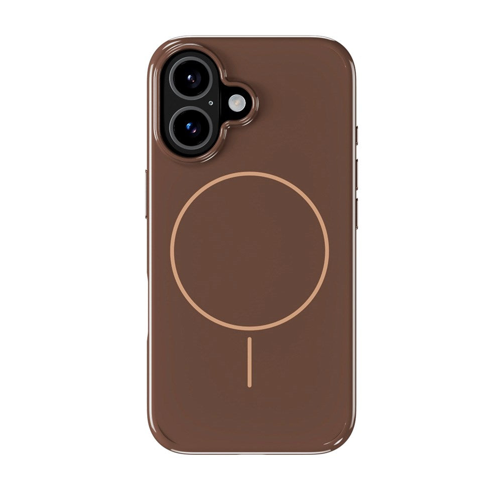 iPhone 16 Holdit Mono Case - MagSafe Kompatibel - Chocolate / Beige