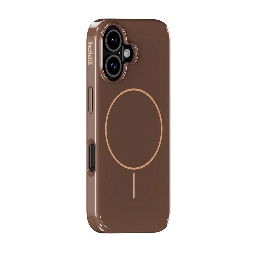 iPhone 16 Holdit Mono Case - MagSafe Kompatibel - Chocolate / Beige