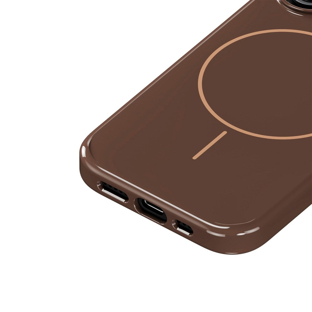 iPhone 16 Holdit Mono Case - MagSafe Kompatibel - Chocolate / Beige