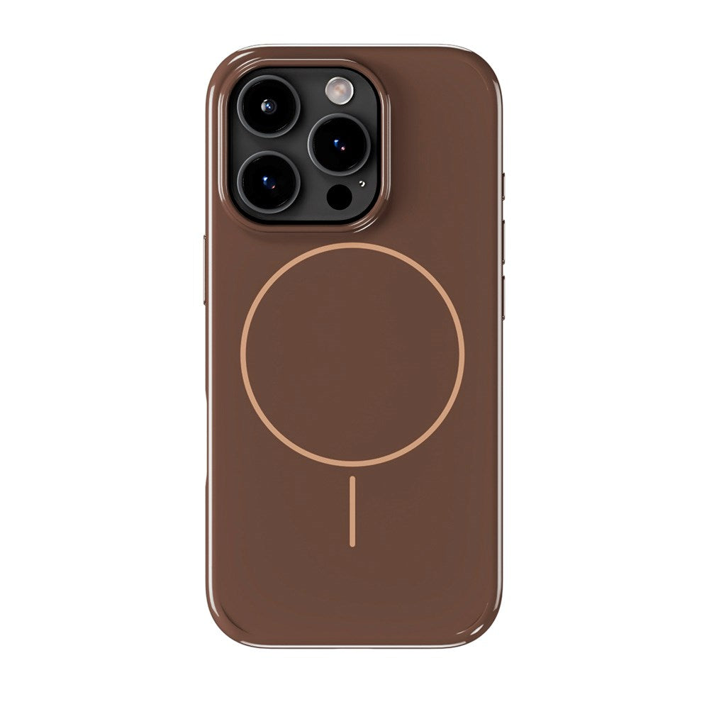 iPhone 16 Pro Holdit Mono Case - MagSafe Kompatibel - Chocolate / Beige