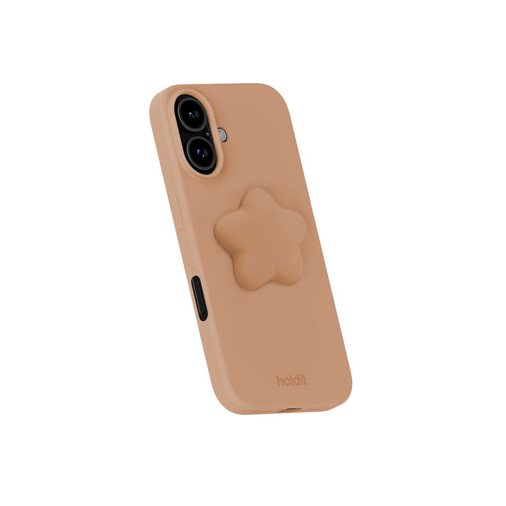 3D Holdit Silicone Sticker - Stjerne - Beige