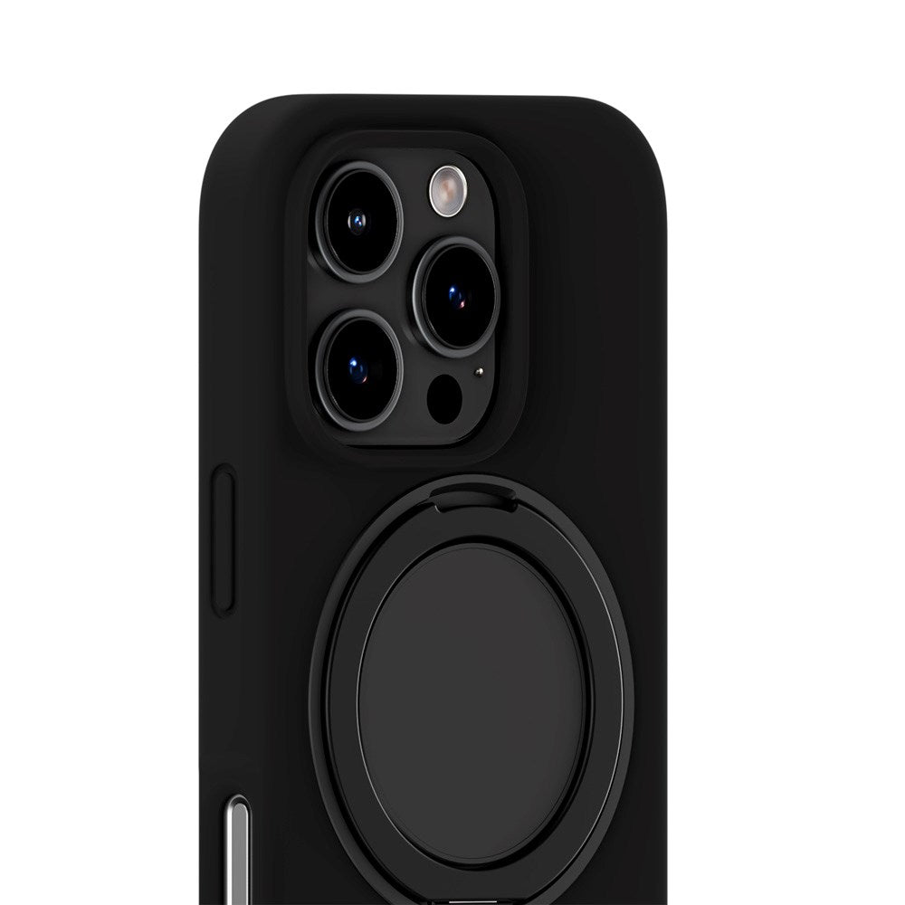 iPhone 16 Pro Holdit Silikone Stand Cover - Black