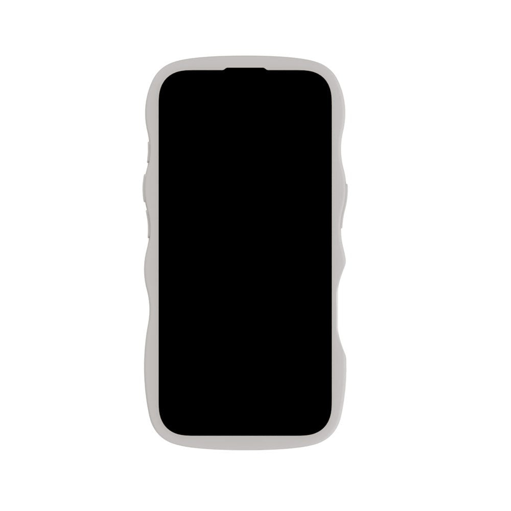 iPhone 16 Holdit Wavy Cover - Wool Grey / Transparent
