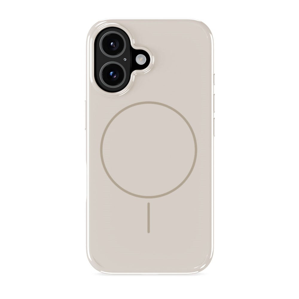 iPhone 16 Holdit Mono Cover - MagSafe Kompatibel - Light Beige / Beige