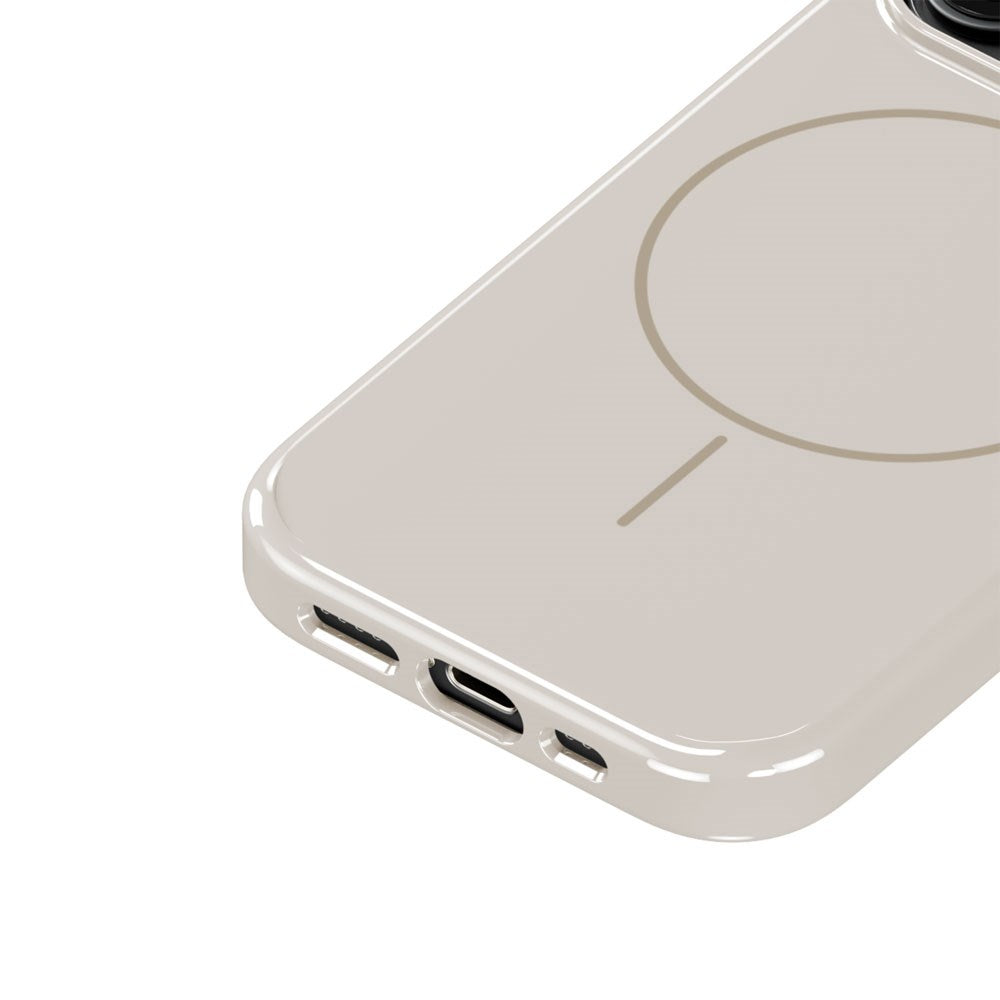 iPhone 16 Pro Holdit Mono Cover - MagSafe Kompatibel - Light Beige / Beige