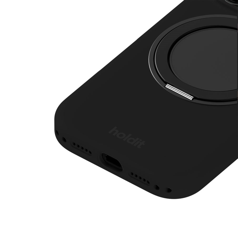 iPhone 18 Pro / 17 Pro Holdit Silikone Stand Cover - Black