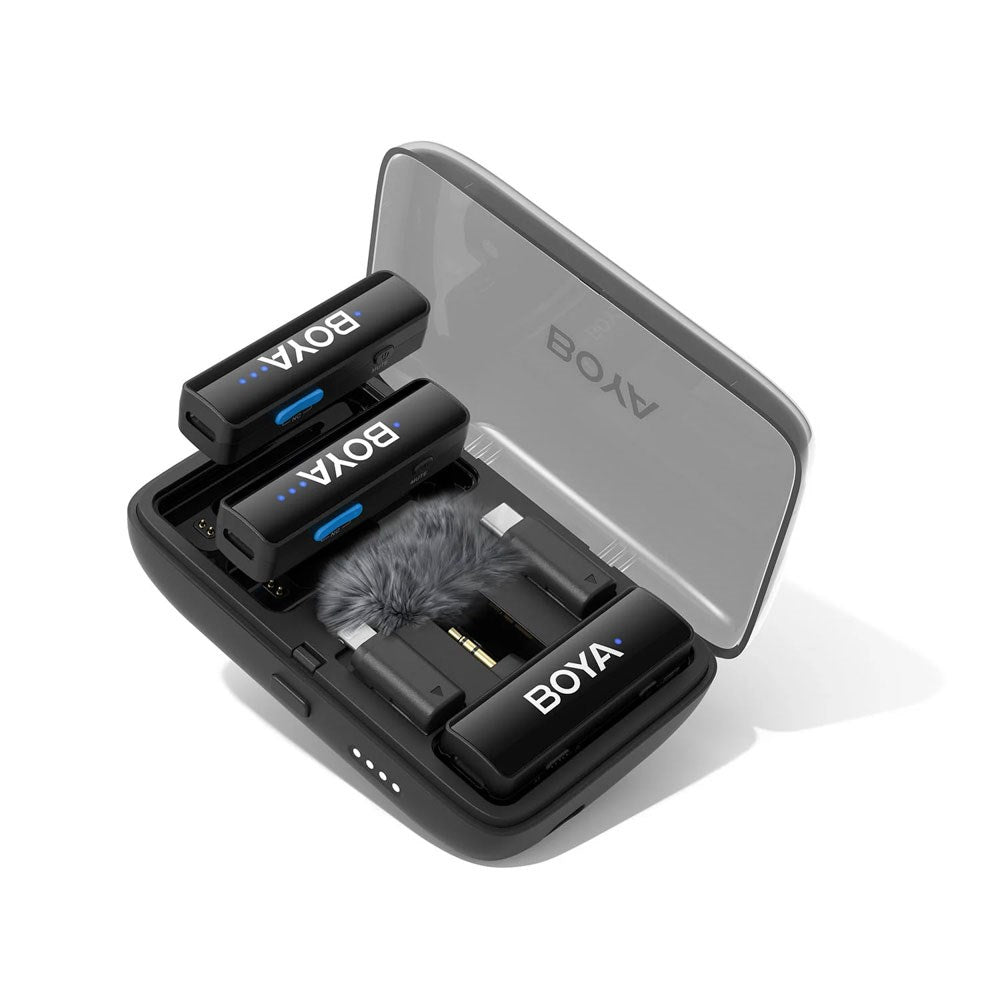 BOYA BOYALINK Trådløst Mikrofon - Lightning / USB-C / 3.5mm Minijack - Sort