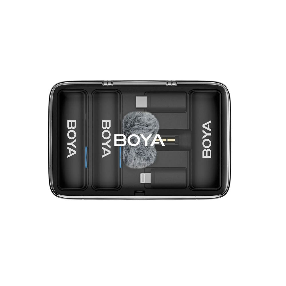 BOYA BOYALINK Trådløst Mikrofon - Lightning / USB-C / 3.5mm Minijack - Sort