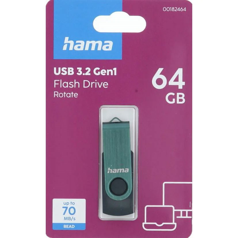 HAMA USB-Stik m. Roterbart Deisgn 3.2 - 64GB
