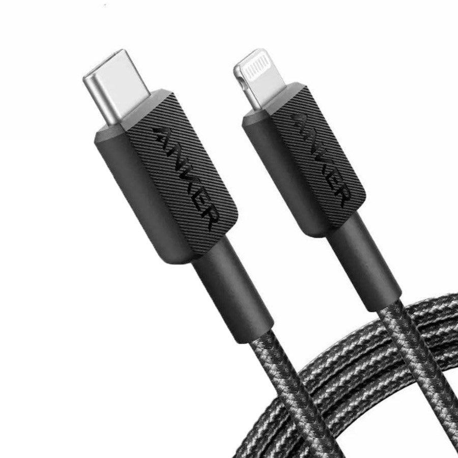 Anker 322 Nylon USB-C - Lightning Kabel 60W PD / 90Cm - Hvid