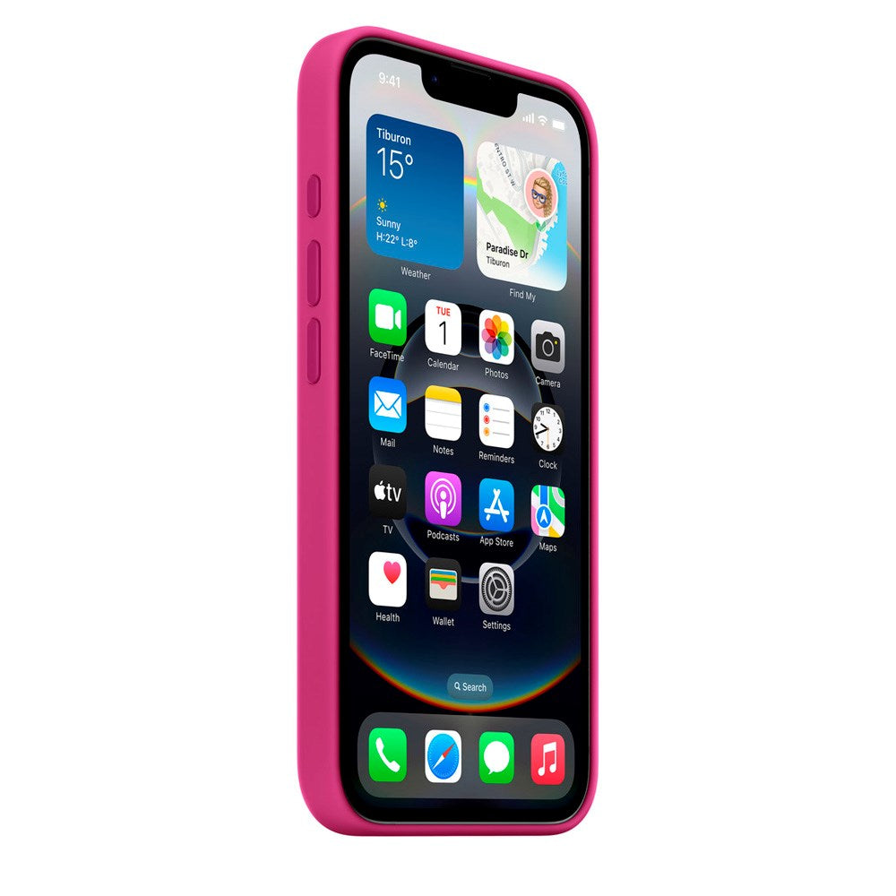 Original Apple iPhone 17e / 16e Silikone Bagside Cover - Fuchsia (MD3W4ZM/A)