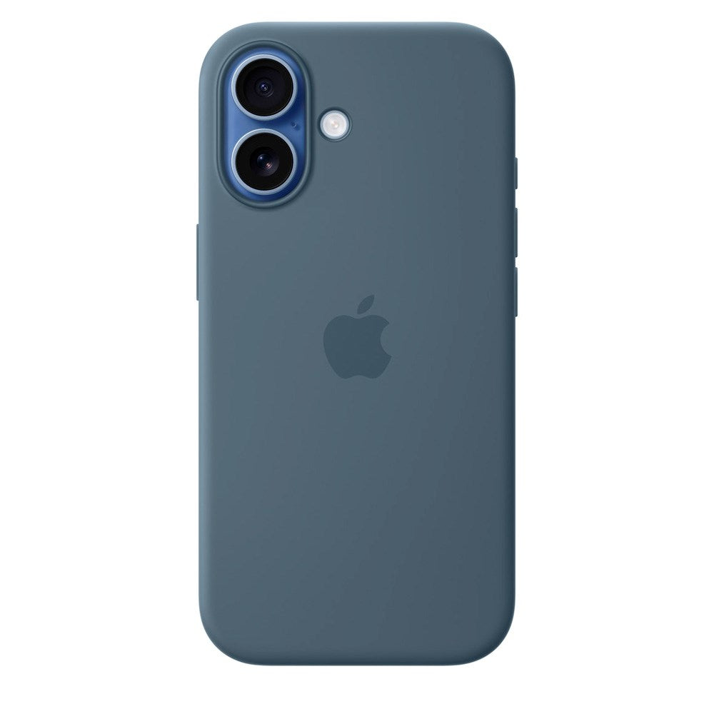 iPhone 17 Original Apple Silikone Cover - MagSafe Kompatibel - Anchor Blue (MGEW4ZM/A)