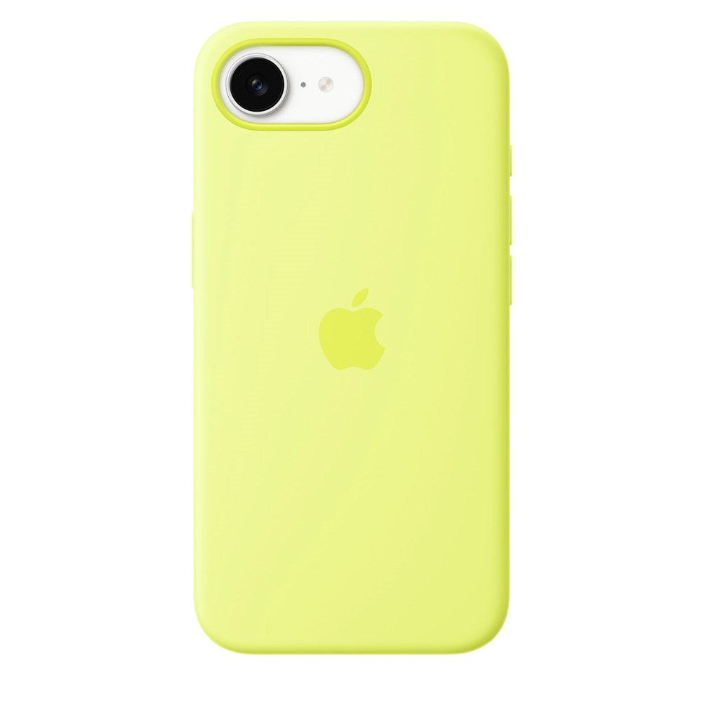 Original Apple iPhone 17e / 16e Silikone Bagside Cover - Neon Yellow (MGYW4ZM/A)