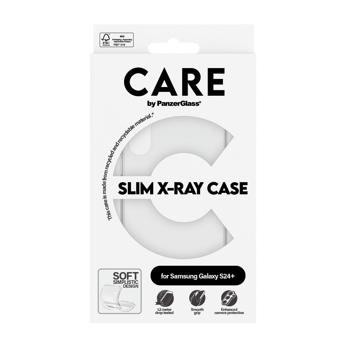 CARE by PanzerGlass Samsung Galaxy S24+ (Plus) FASHION X-Ray Soft Basic Bagside Cover - Transparent