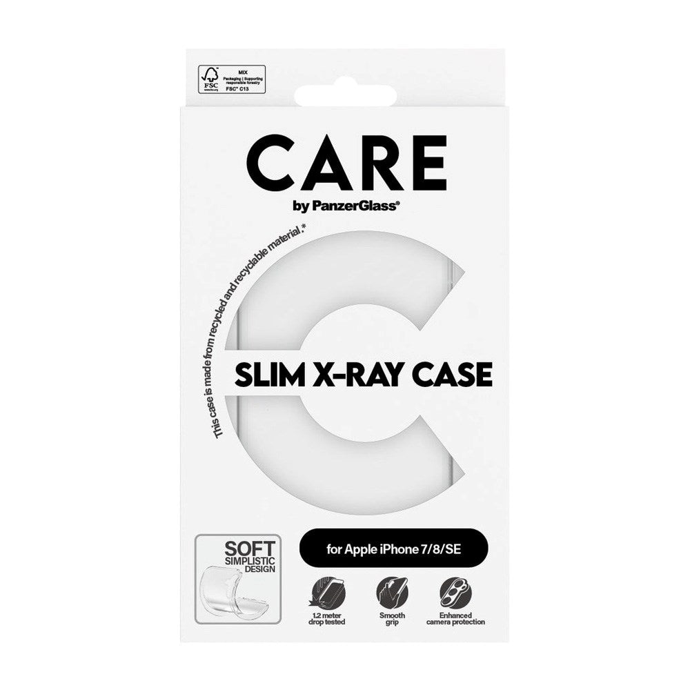 CARE by PanzerGlass iPhone SE (2020 / 2022) / 7 / 8 FASHION X-Ray Soft Basic Bagside Cover - Transparent