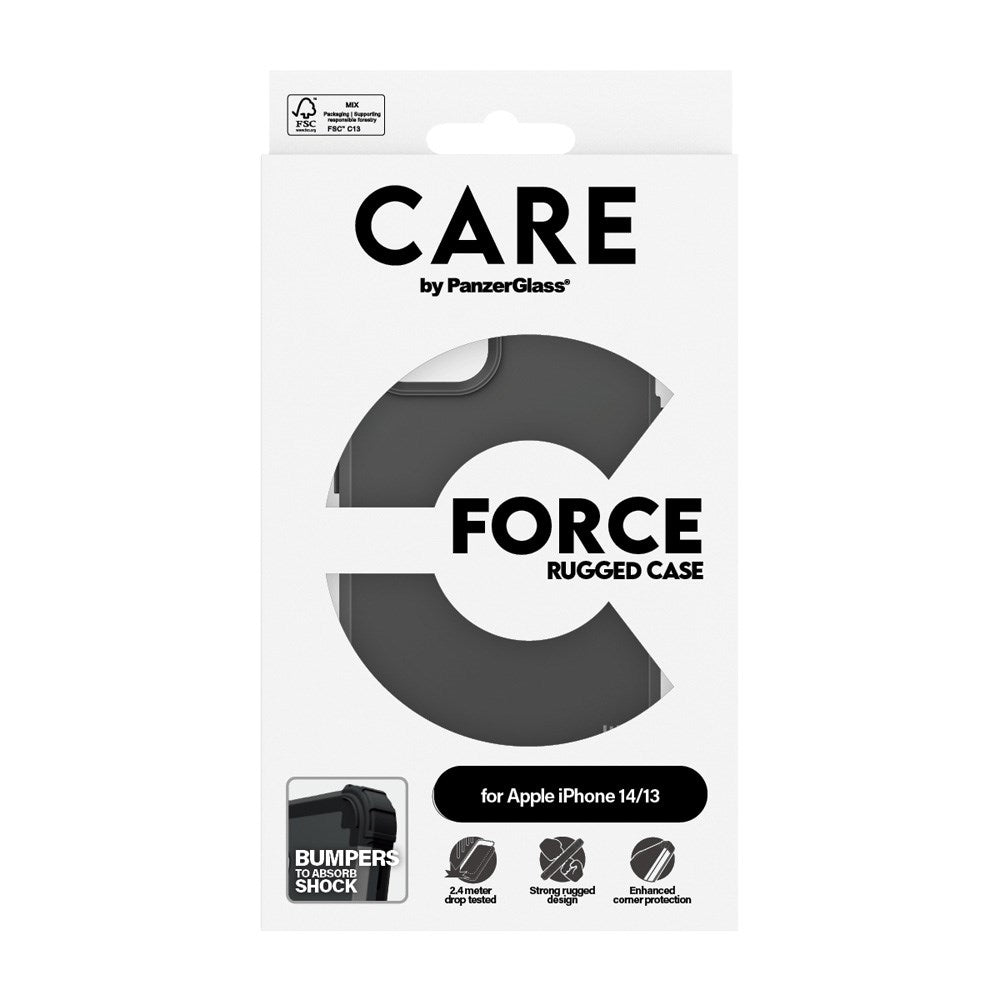 iPhone 14 / 13 CARE by PanzerGlass Fashionable FORCE Case - Sort