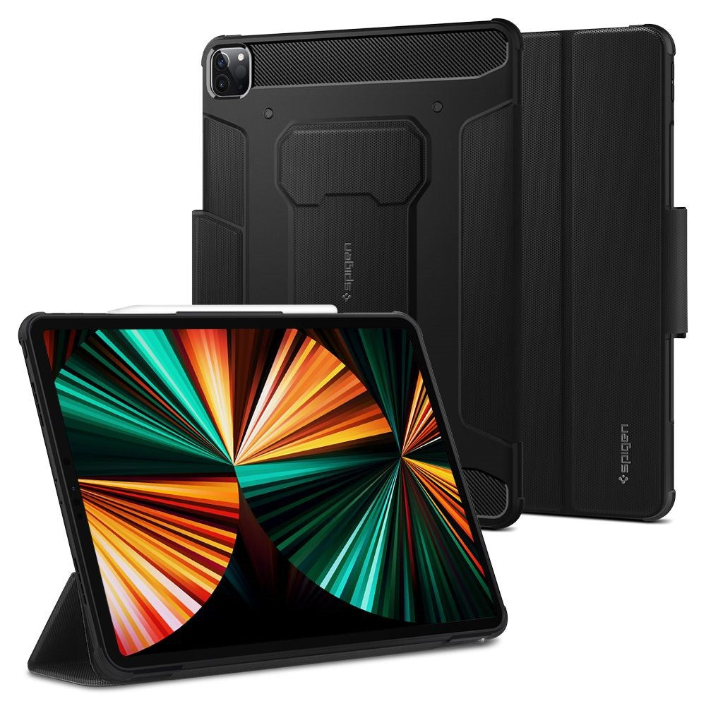 iPad Pro 12.9" (2022 / 2021 / 2020 / 2018) Spigen Rugged Armor Pro Cover - Sort - (DEMO)