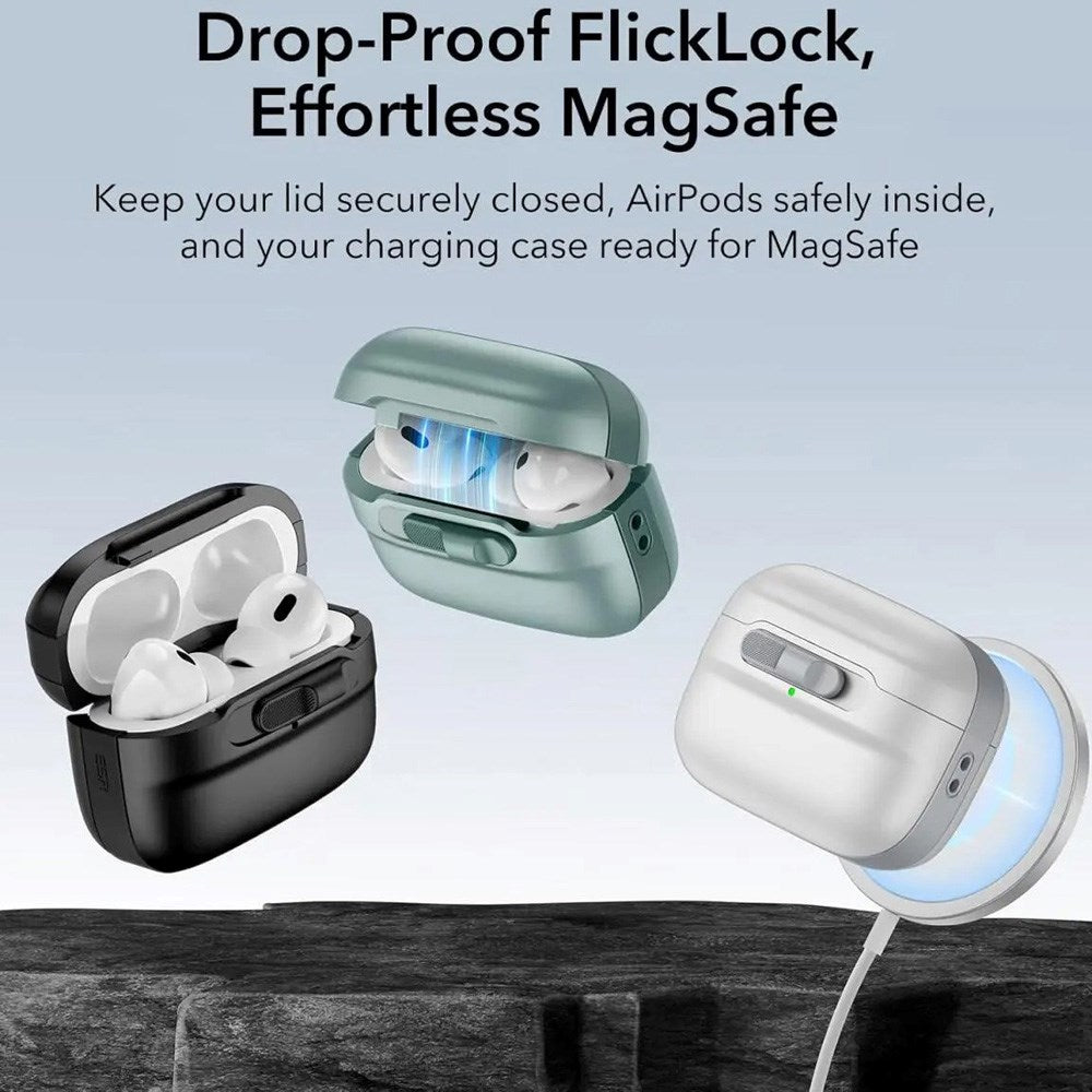 AirPods Pro (1. & 2. Gen.) ESR HaloLock Pulse Case - MagSafe Kompatibel - Grøn