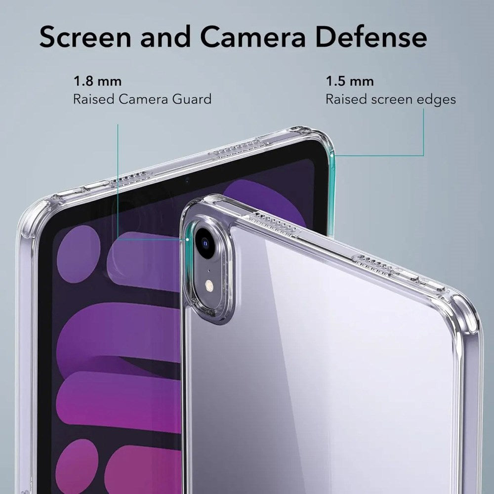 iPad Mini (2024 / 2021) ESR Hybrid Cover m. Ståfunktion - Gennemsigtig / Grå