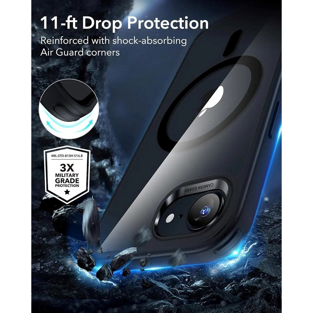 iPhone 17e / 16e - ESR Classic Hybrid Cover - MagSafe Kompatibel - Gennemsigtig / Sort