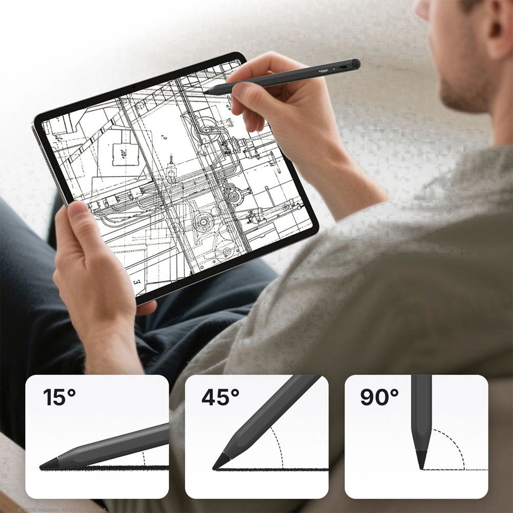 Metapen A8 Stylus Pen til iPad - USB-C - Sort