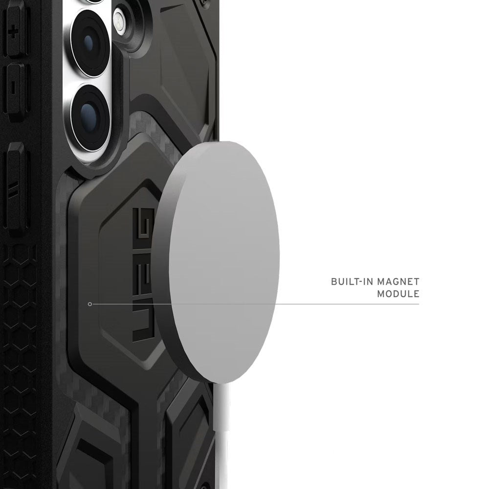 UAG Samsung Galaxy S26 Monarch Pro Carbon Hybrid Bagside Cover - MagSafe Kompatibel - Sort