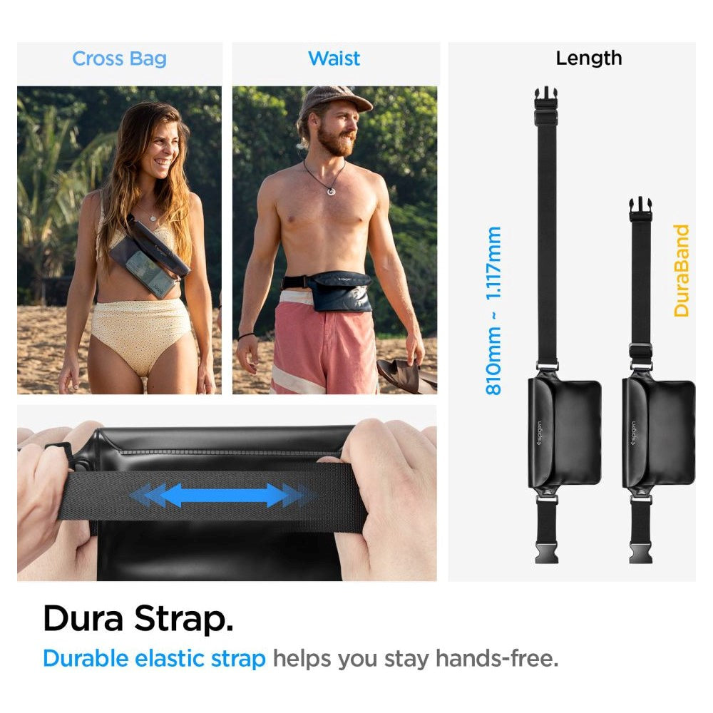 Spigen A620 Aqua Shield Vandtæt Bæltetaske - 2 Pak - Sort