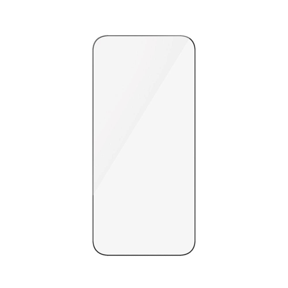 iPhone 15 Pro Max PanzerGlass Ultra Wide Fit Skærmbeskyttelse m. EasyAligner - Diamond Strength - Gennemsigtig / Sort Kant - (DEMO)