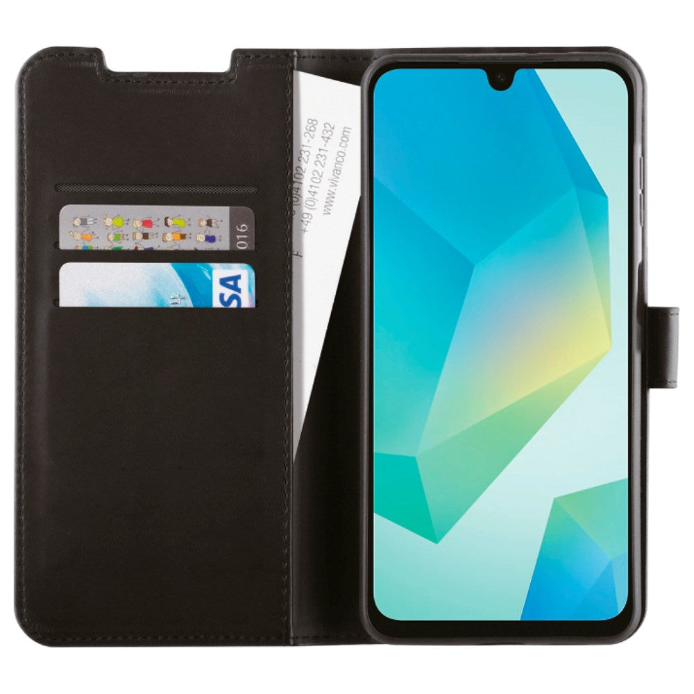 Vivanco Classic Wallet Flip Cover m. Pung - Samsung Galaxy A16 - Sort