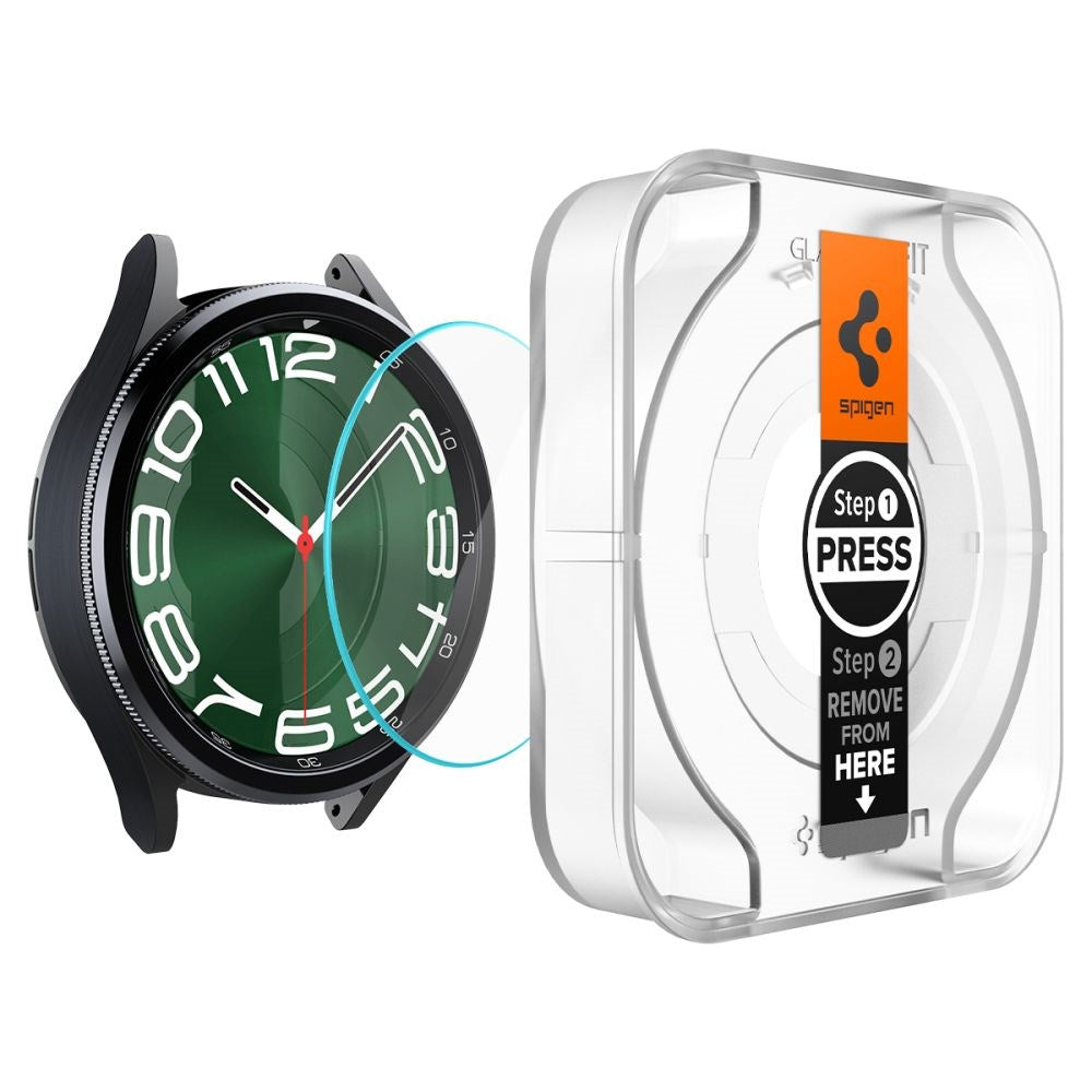Spigen Samsung Galaxy Watch 6 Classic (47mm) EZ Fit GLAS.tR Skærmbeskyttelse - 2-stk. - Gennemsigtig
