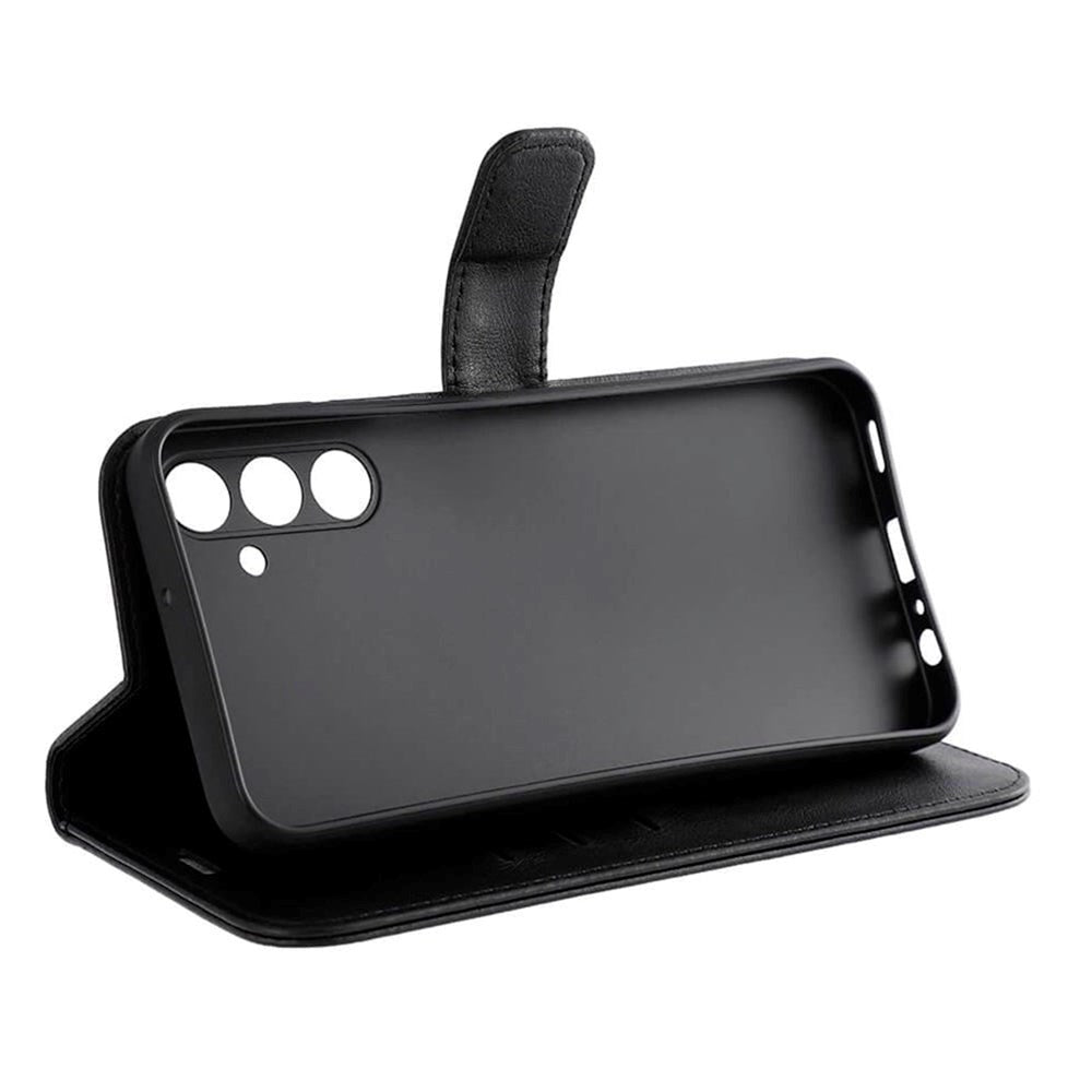 Samsung Galaxy A15 (5G) / A15 RadiCover Vegansk Læder Flip Cover - 86% Strålingsbeskyttelse - Sort