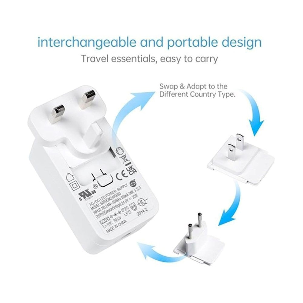 Light Solutions - Strømforsyning til Philips Hue LightStrip V4 - Hvid