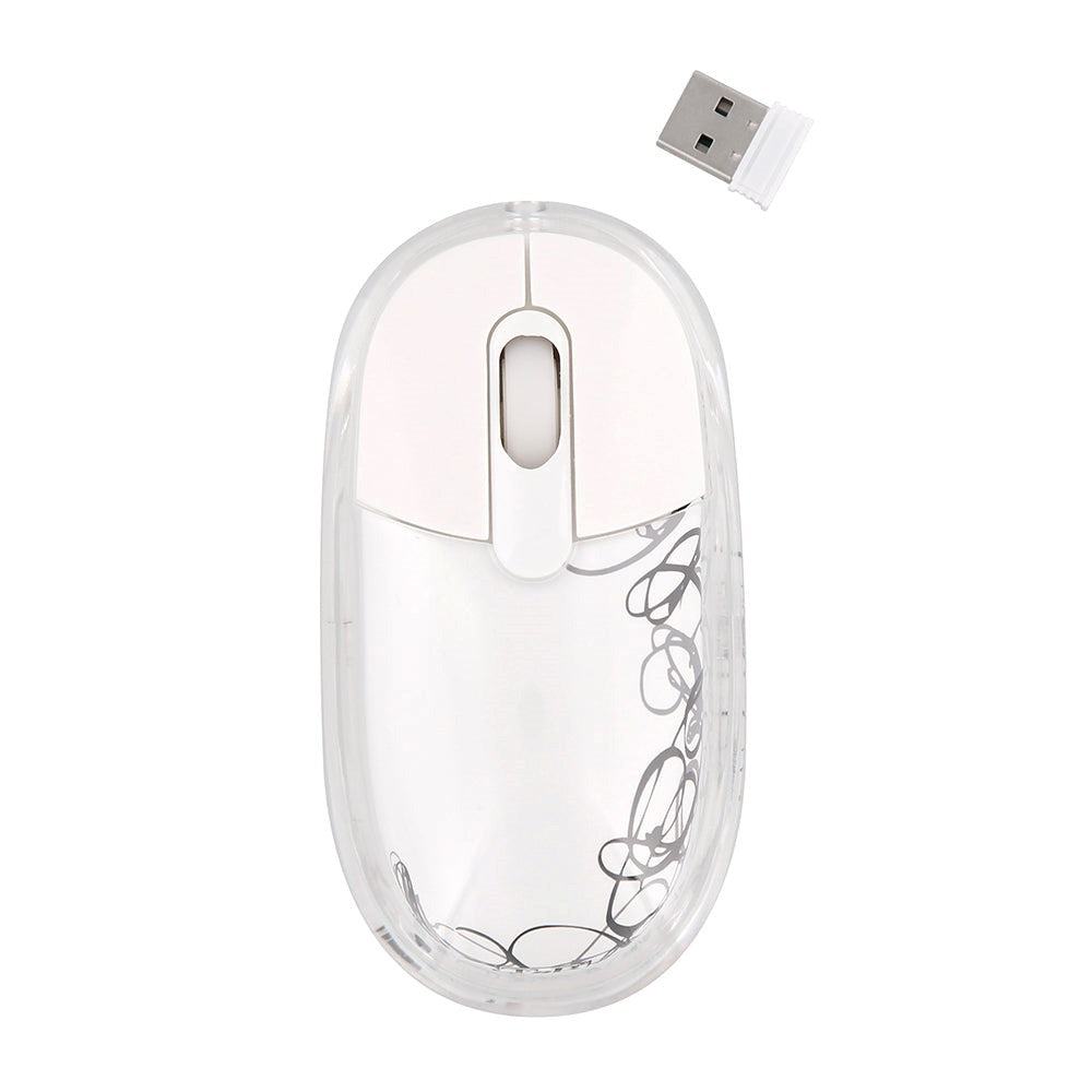 T'NB Souris Sans Fil Trådløs USB-A Mus m. Lys - Gennemsigtig / Multi