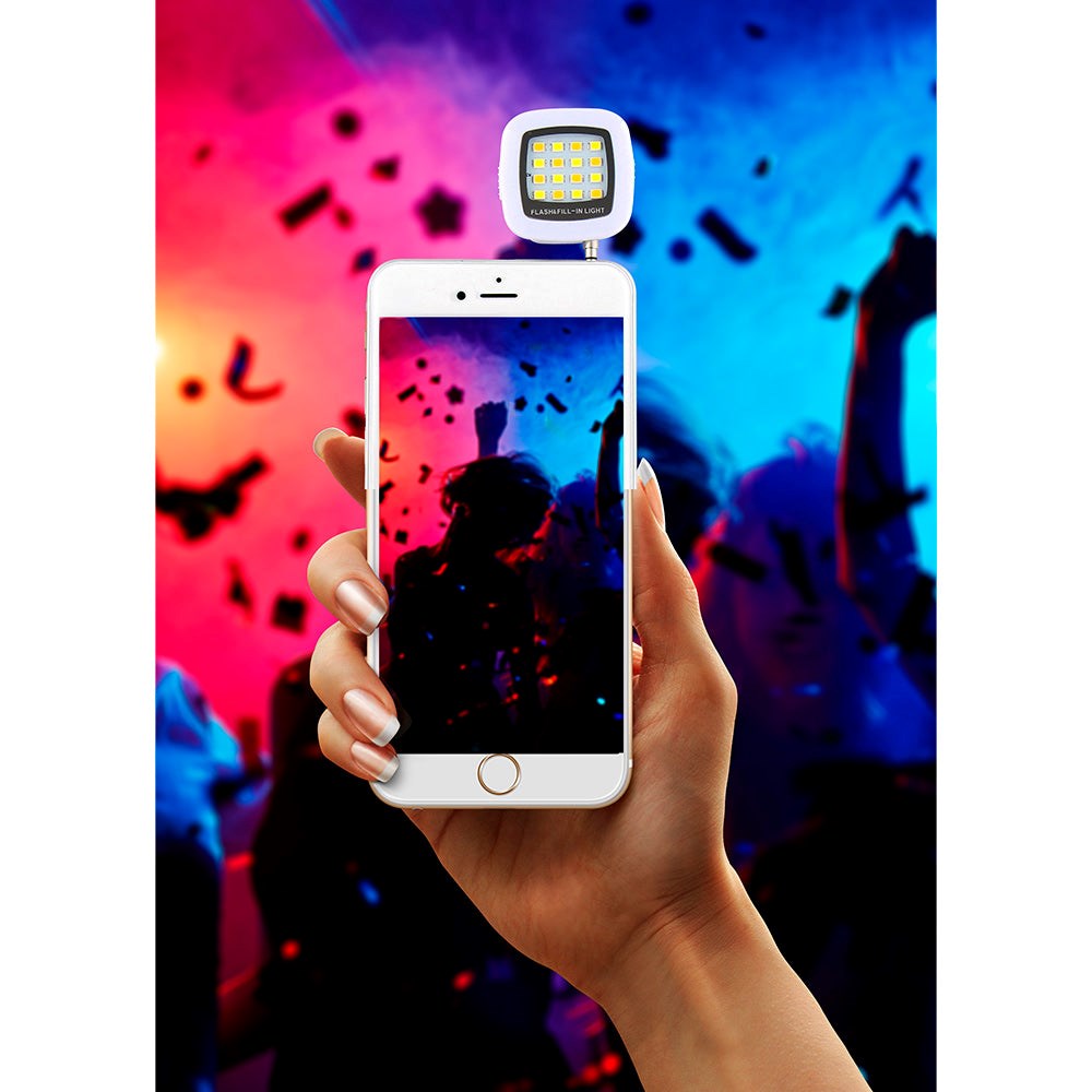 T'NB Flash Til Smartphone med Opladningskabel & Indbygget Jackstik - Hvid