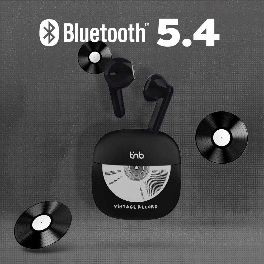 T'NB ORIGIN Trådløse In-Ear Headset m. Opladningsetui - Vinyl Design