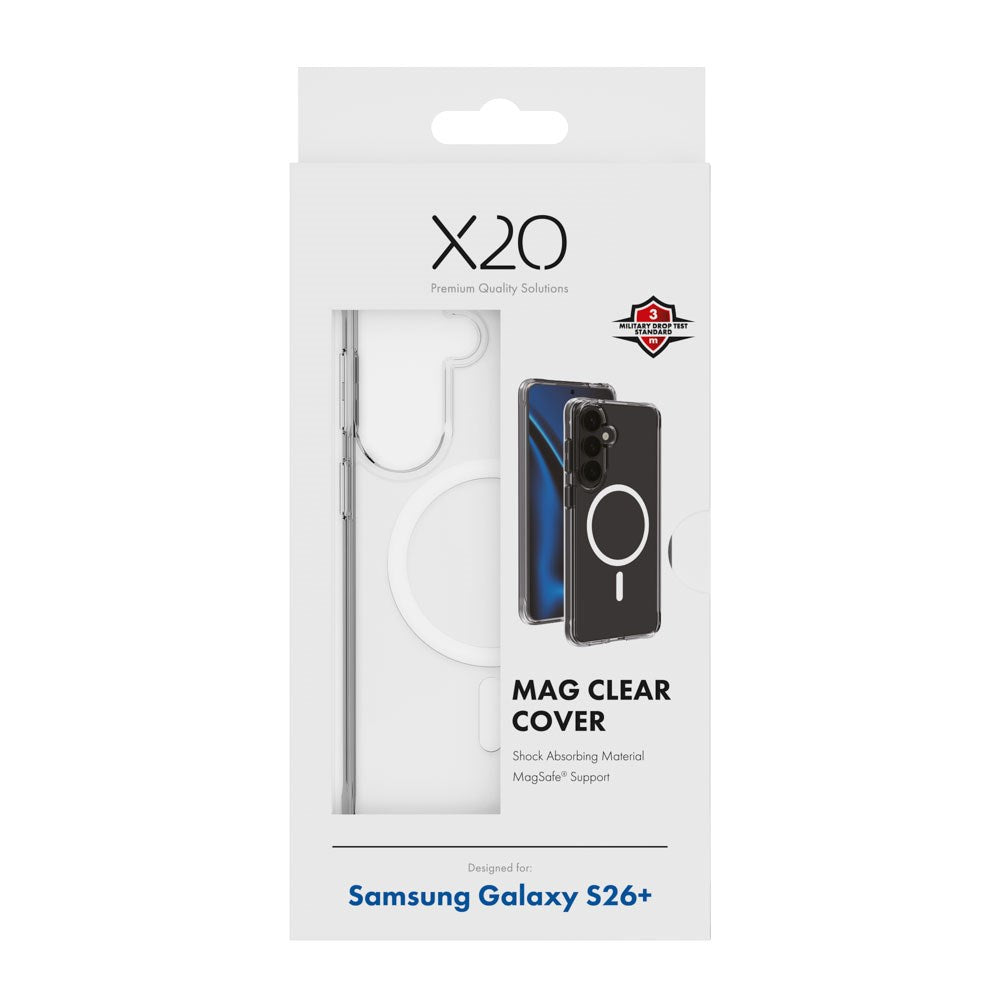 Samsung Galaxy S26+ (Plus) X2O Mag Clear Bagside Cover - MagSafe Kompatibel - Gennemsigtig