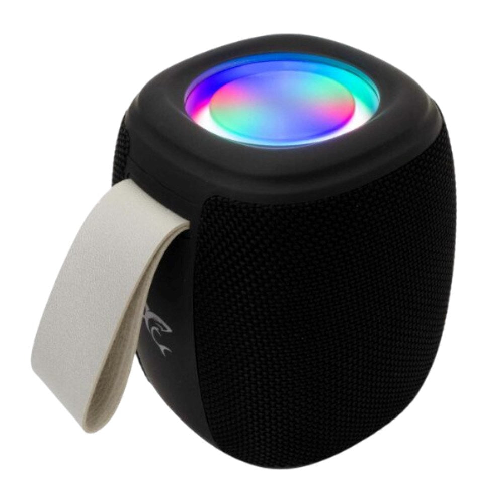 White Shark 1.200mAh Bluetooth Højtaler m. Indbygget Lys - Sort