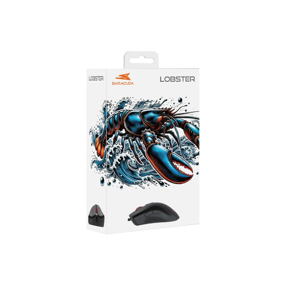 Baracuda LOBSTER 7D / 6400 DPI Gaming Mus - Sort