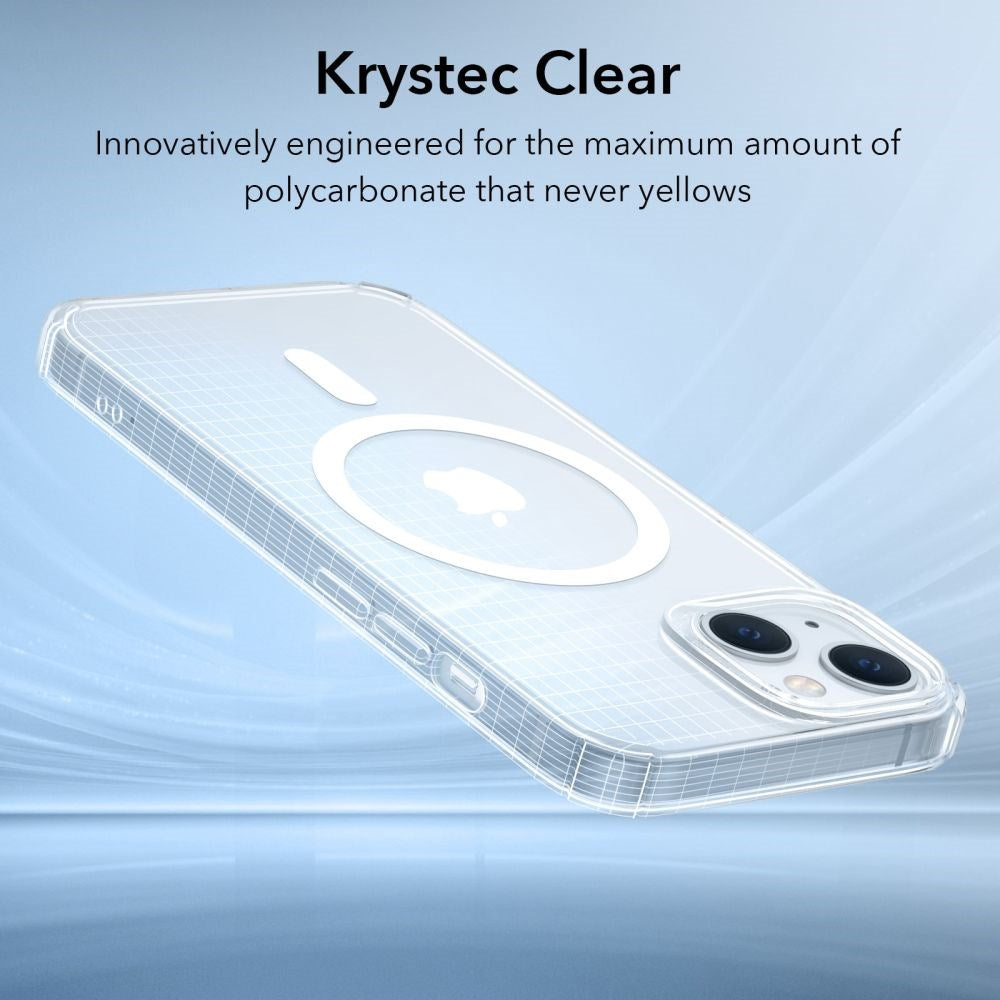iPhone 14 Plus ESR Krystec Halolock Bagside Cover - MagSafe Kompatibel - Gennemsigtig