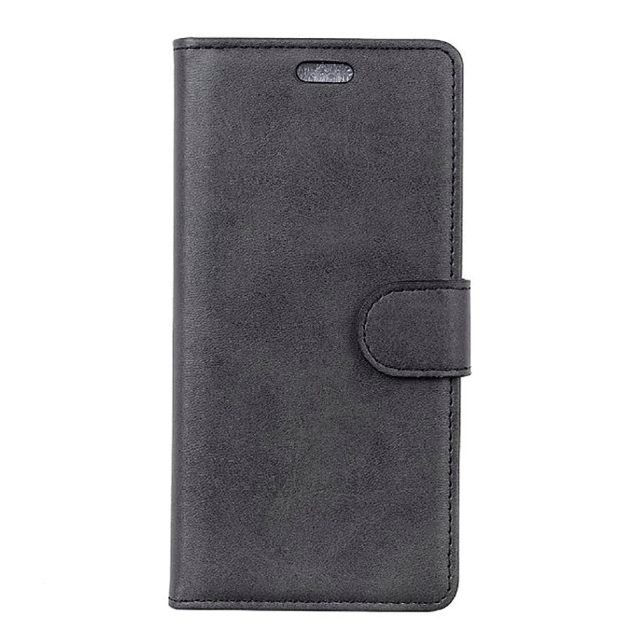 Huawei P30 Pro Mat Læder Cover m. Pung Sort